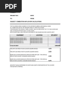 Project: Project No.: Date: TO: From: Subject: Combustion Air Louver Calculations