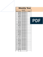 Weekly Tour Plan Chaudhary Trader: Date Day From Town Status