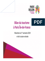 Bilan tourisme et perspectives 2019 pour Paris et sa région