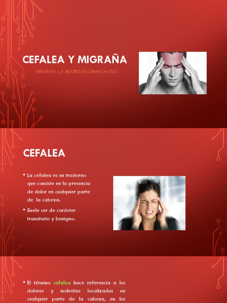 Cefalea y Migraña: Diagnóstico y Tratamiento | PDF | Dolor de cabeza ...