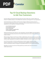 Westcon-Comstor Top 10 Cloud Backup Questions To Ask Your Customers