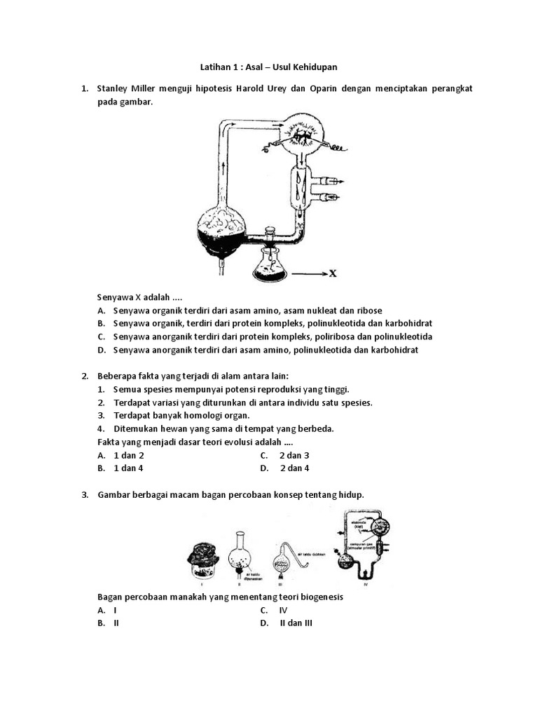 Soal Asal Usul Kehidupan