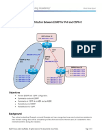 CCNPv7 ROUTE Lab4-3 Redistribution EIGRP for IPv6 and OSPFv3 Student