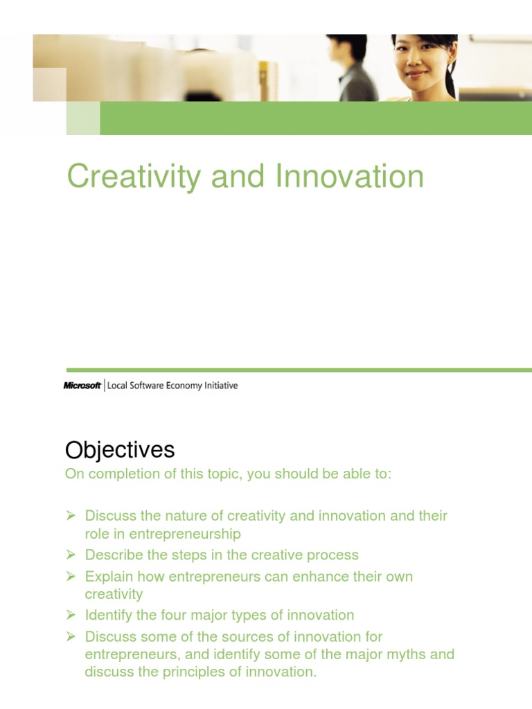 Creativity and Innovation in Entrepreneurship | PDF | Entrepreneurship ...