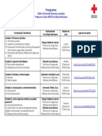 Programa Taller Primeros Auxilios