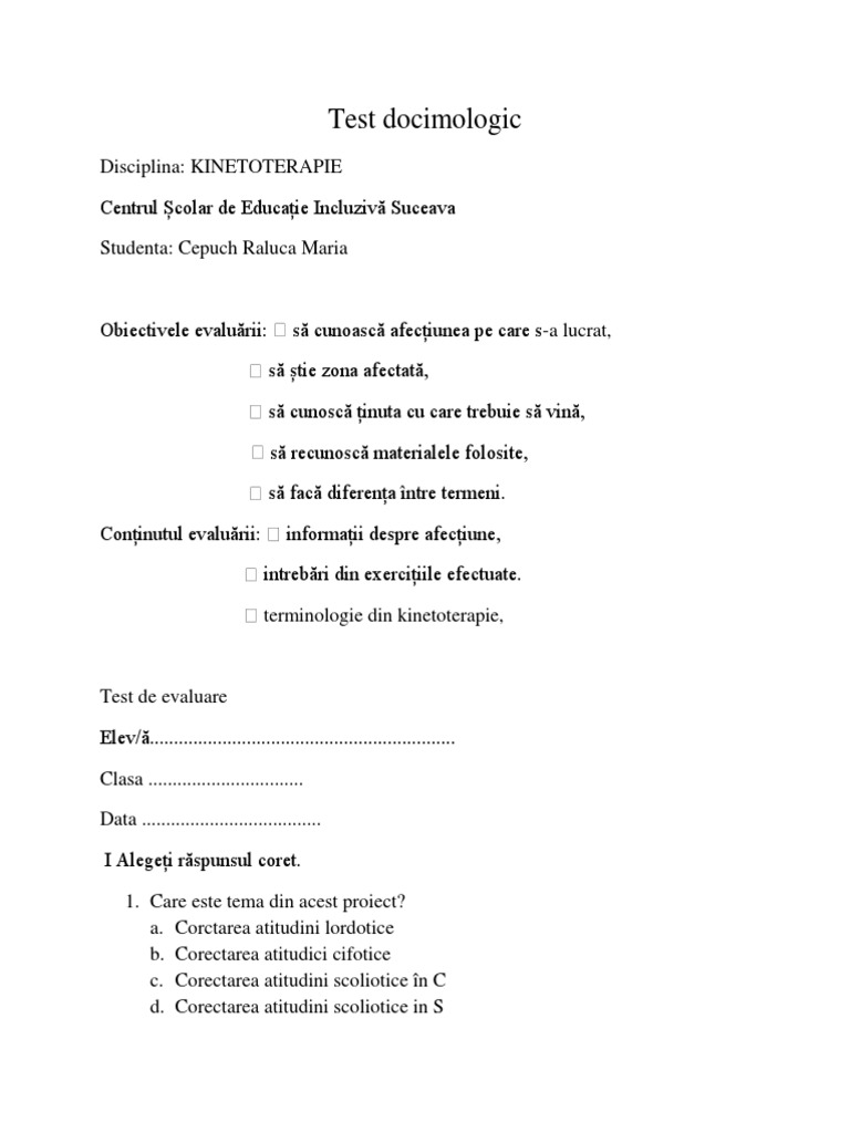 Test Docimologic | PDF