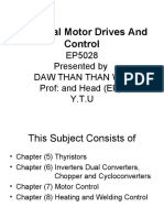 Industrial Motor Drives and Control: EP5028 Presented by Daw Than Than Win Prof: and Head (EP) Y.T.U