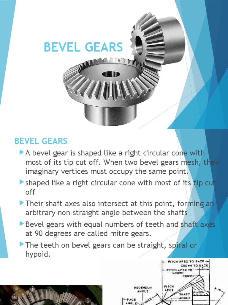 Bevel Gears: Types, Formulas, and Problems | PDF