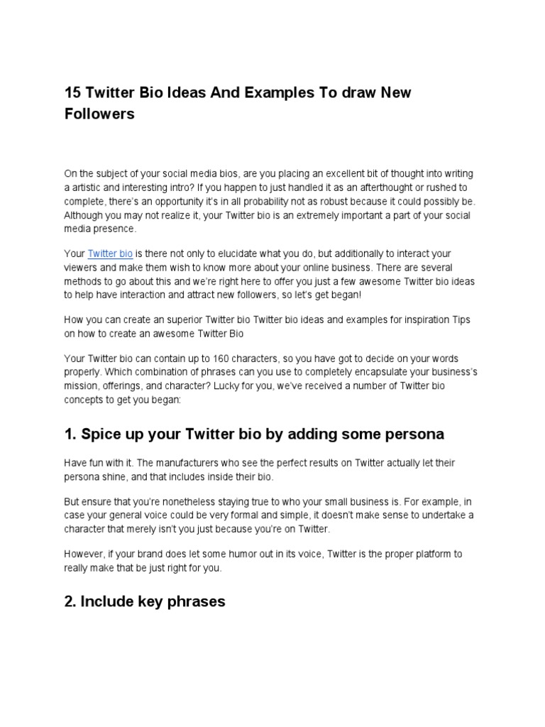 15 Twitter Bio Ideas And Examples To Draw New Followers Hashtag Brand