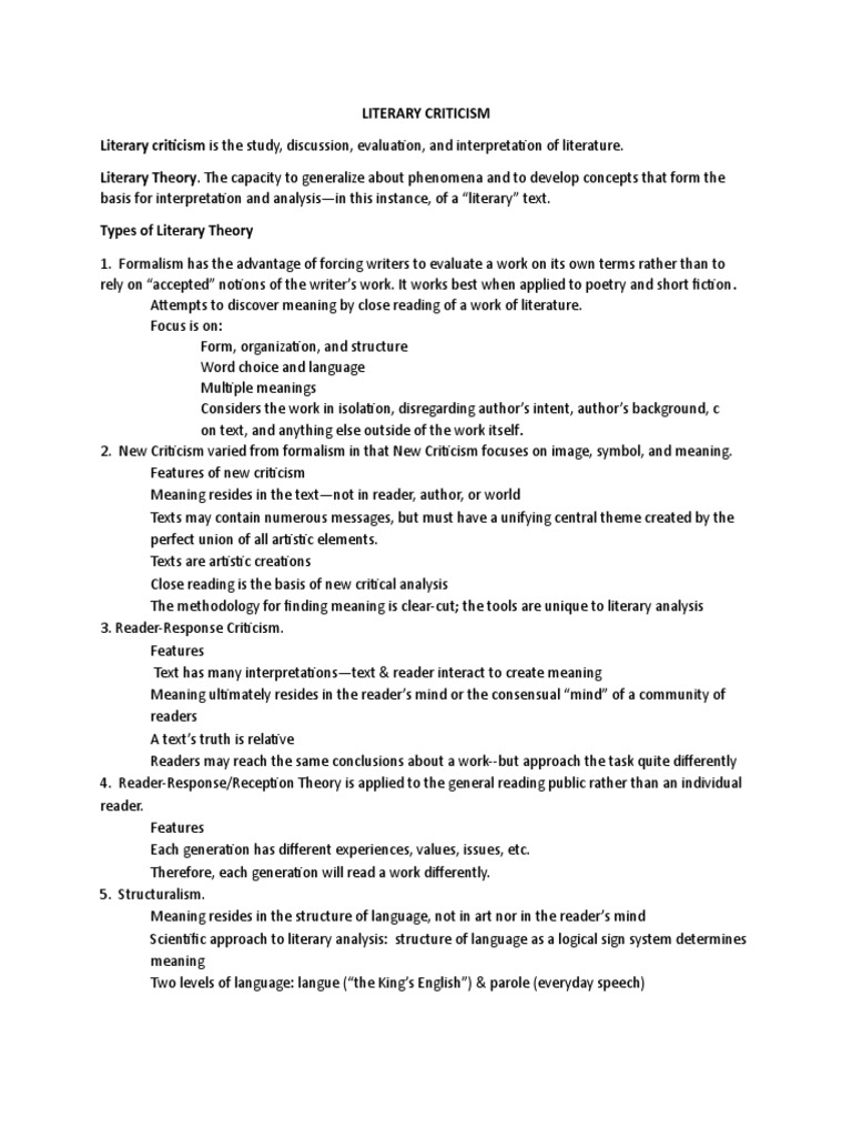 LET (Literary Criticism) PDF Literary Criticism Poetry