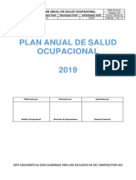 SSO - PLA - 001 Plan Anual de Salud Ocupacional 2019 APC
