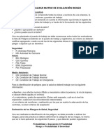 Como Realizar Matriz de Evaluación Riesgo 2018