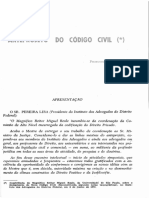 Anteprojeto CC Diário Oficial 1972