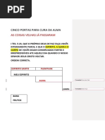 Cinco Portas Para Cura Da Alma