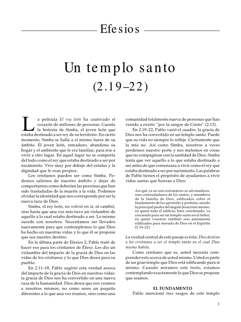13 Efesios 2 19 22 Pdf Pablo El Apostol Jesus