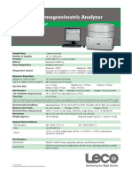 TGA701 Thermogravimetric Analyzer: Specification Sheet