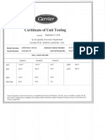 Carrier: Certificate of Unit Testing