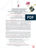TJB Declaration, Proclamation, Judicial Notice