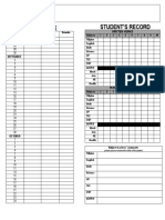 Attendance Student'S Record: Date Adviser's Signature Parent's Signature Remarks