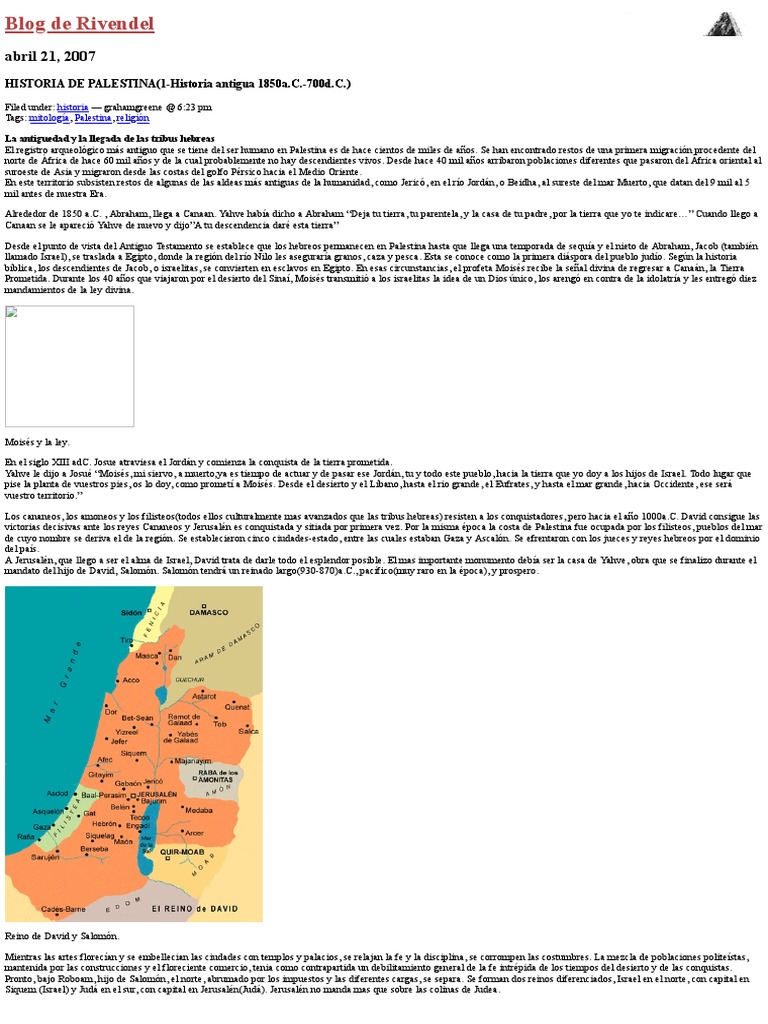 Historia de Palestina | PDF | Moisés | Jerusalén