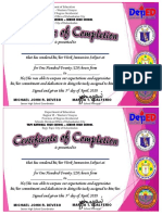 Sample Work Immersion Certificate