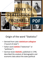 Brief History of Statistics