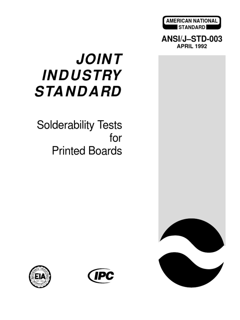 J STD 003 PDF | PDF | Printed Circuit Board | Solder