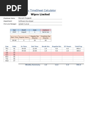 Employee Timesheet