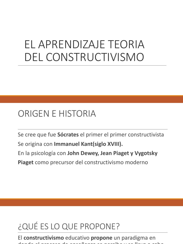 Aprendizaje Constructivismo | PDF | Constructivismo (filosofía de la ...