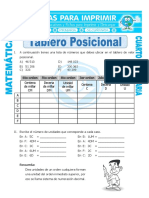 Ficha Tablero Posicional para Cuarto de Primaria PDF