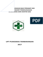 Pedoman Tindakan Bagi Perawat Gigi Yang Mendapat Pendelegasian Wewenang Dari Dokter Gigi