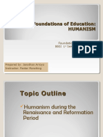 Historical Foundations of Education: Humanism