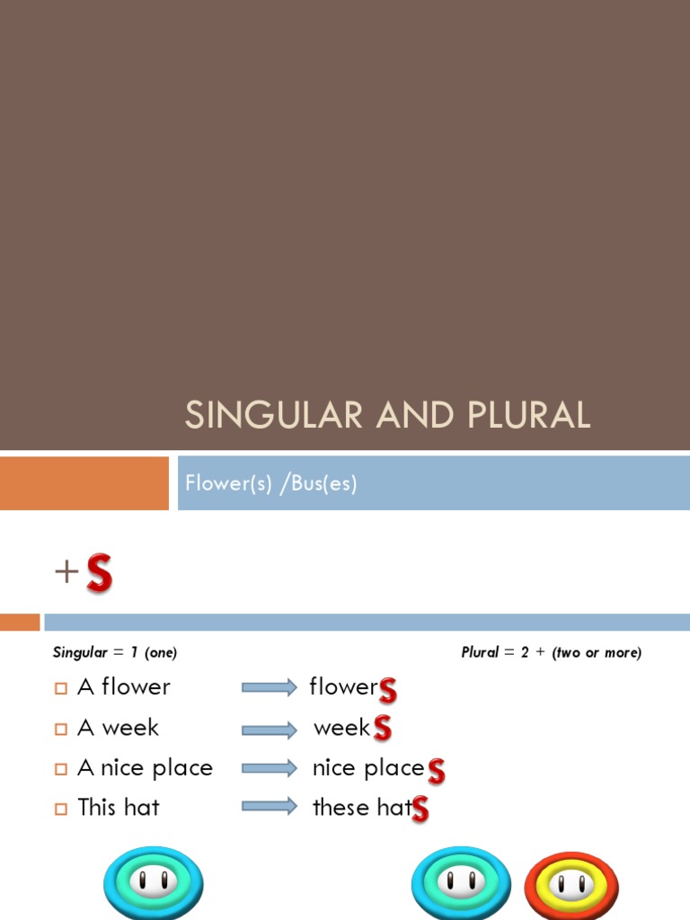 Singular and Plural Flower(s) /bus (Es) PDF