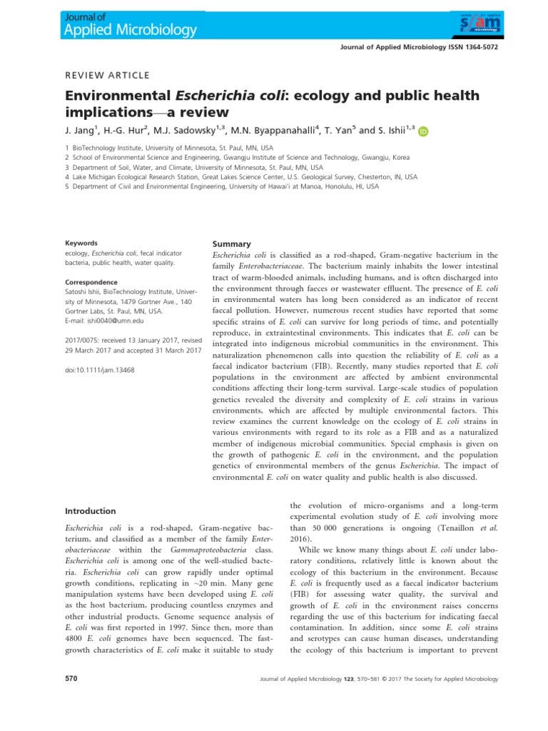 Jurnal E Colii | PDF | Escherichia Coli | Bacteria