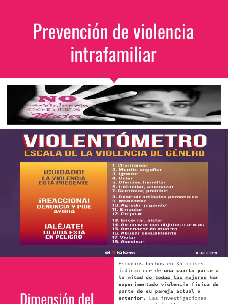 Prevención de Violencia Intrafamiliar | PDF | La violencia contra las ...