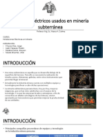 EQUIPOS ELÉCTRICOS USADOS EN MINERÍA SUBTERRÁNEA (Sin Vídeos)