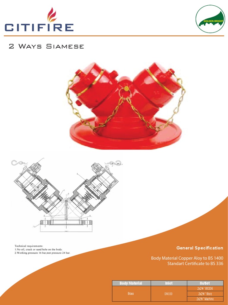 Siamese Connection Specifications | PDF