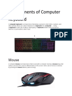 Components of Computer Keyboard: Mouse