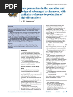 Basic Parameters in The Operation and Design of Submerged Arc Furnaces, With Particular Reference To Production of High-Silicon Alloys