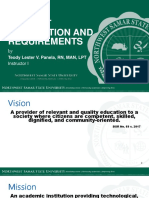 Subject Orientation and Requirements: Teody Lester V. Panela, RN, MAN, LPT