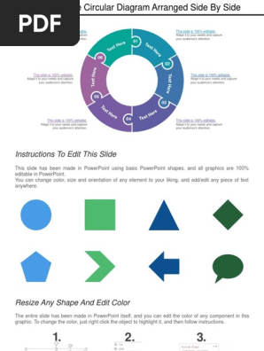 6 Piece Puzzle Circular Diagram Arranged Side by Side Wd