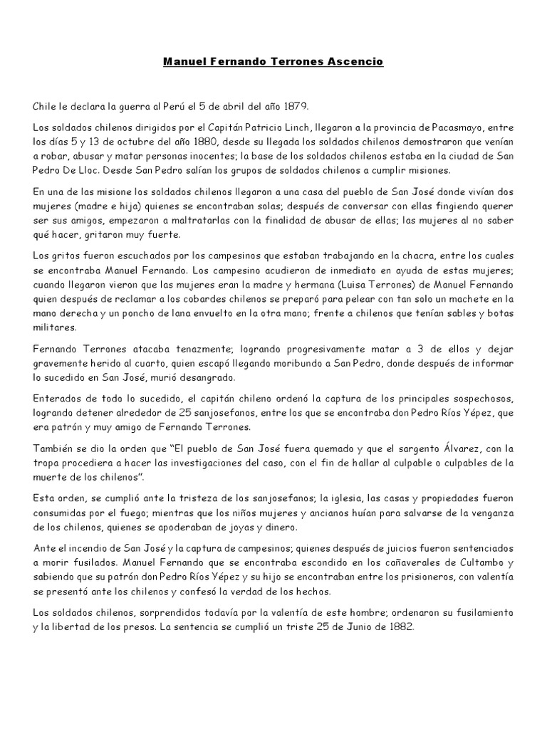 Terrones | PDF | Operaciones militares | Chile