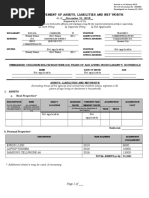 Sworn Statement of Assets, Liabilities and Net Worth