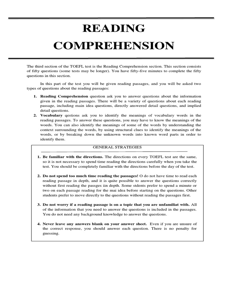 Template Mengerjakan Soal Tes Toefl Ibt