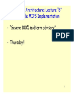 Multicycle implementation of MIPS