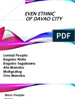 The Eleven Ethnic Tribes of Davao City