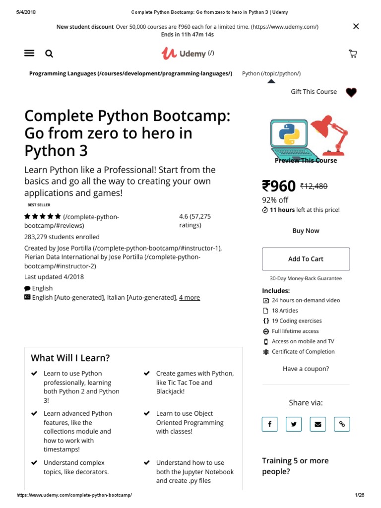 Github Com Pierian Data Complete Python 3 Bootcamp