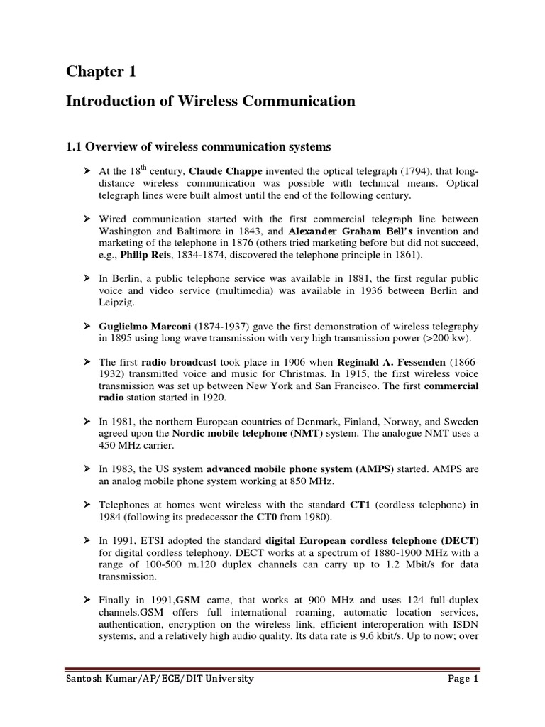 Wireless Communication Evolution Overview | PDF | Cellular Network ...