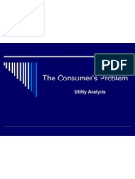 The Consumer's Problem: Utility Analysis