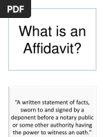 What is an Affidavit